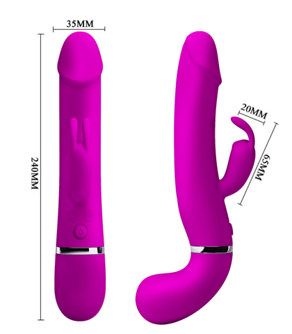 Zeka vibrator sa dodatkom za klitoris